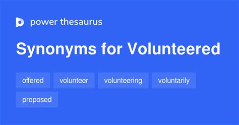 volunteered synonym|Iba pa.